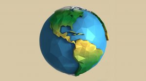 مدل سه بعدی زمین Low Poly Earth