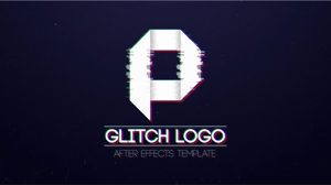 پروژه افترافکت نمایش لوگو با افکت قطعی دیجیتال Glitch