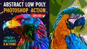 اکشن فتوشاپ چند ضلعی انتزاعی Abstract Low Poly