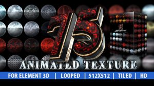 پروژه افترافکت 75 تکسچر متحرک برای Element 3D