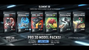 مجموعه مدل سه بعدی برای پلاگین Element 3D