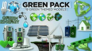 مجموعه مدل سه بعدی 3D Green Pack برای سینما فوردی