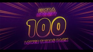 پروژه افترافکت 100 نوار عنوان Ultra Diversity Lower Thirds