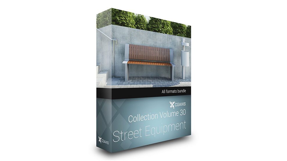مجموعه مدل سه بعدی اجزای خیابان CGAxis Models Volume 30 Street Equipment