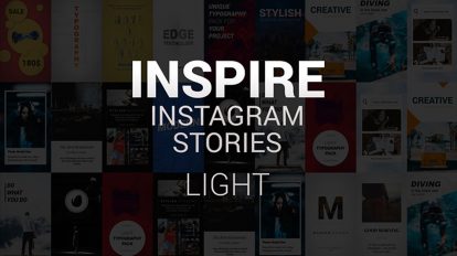 پروژه افترافکت مجموعه استوری اینستاگرام Inspire Instagram Stories Light