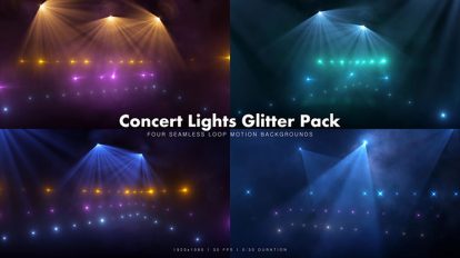 مجموعه ویدیوی موشن گرافیک نورهای کنسرت Concert Lights Glitter Pack 6