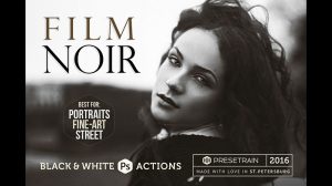اکشن فتوشاپ برای تبدیل عکس رنگی به سیاه و سفید Film Noir B&W