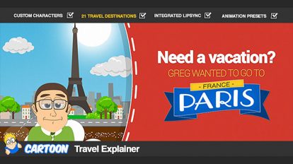 پروژه افترافکت تیزر گردشگری کارتونی Cartoon Travel Explainer