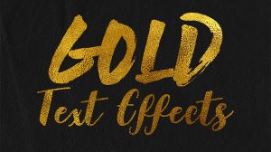 مجموعه استایل فتوشاپ متن طلایی Glitz, Glam and Glass Gold Text Effects
