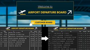 پروژه افترافکت نمایش پروازهای فرودگاه روی برد Airport Departure Board