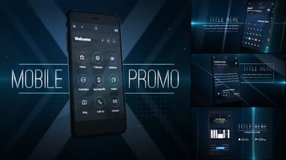 پروژه افترافکت تیزر تبلیغاتی اپلیکیشن موبایل Mobile Application Promo