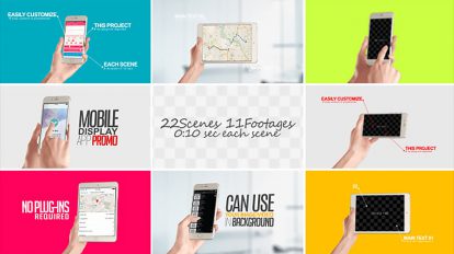 پروژه افترافکت نمایش تبلیغات روی موبایل Mobile Display for App