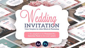 پروژه افترافکت نمایش عناوین برای دعوت عروسی Wedding Invitation
