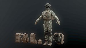 مدل سه بعدی سرباز جنگی Soldier Complete Pack