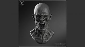 مدل سه بعدی کله زامبی Zombie Head Version 01