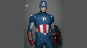 مدل سه بعدی کاپیتان آمریکا Capitan America Avengers