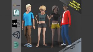 مجموعه مدل سه بعدی کاراکتر کارتونی Cartoon Characters Pack 3