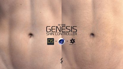 پلاگین سینمافوردی Genesis Skin Controller ابزار تنظیم پوست کاراکتر Daz3D