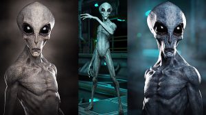مدل سه بعدی موجود بیگانه Greylien HD for Genesis 8 Male