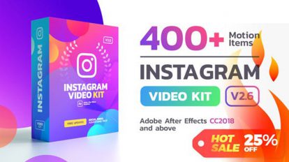 پروژه افترافکت مجموعه استوری اینستاگرام Instagram Video Kit