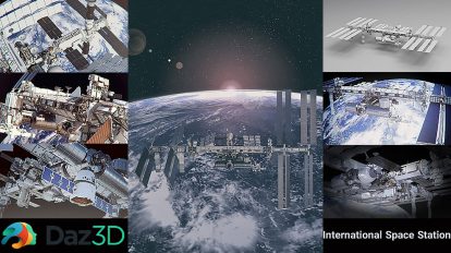 مدل سه بعدی ایستگاه فضایی بین المللی International Space Station