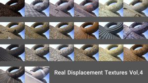 مجموعه جامع تکسچر حرفه ای Real Displacement Textures Vol.4