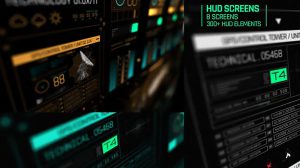 پروژه افترافکت مجموعه اجزای صفحه نمایش پیشرفته HUD Screens