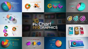 پروژه افترافکت اینفوگرافیک نمودار سه بعدی 3D Pie Chart Infographics