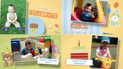 پروژه افترافکت تبریک تولد کودک Birthday Wishes for Kids
