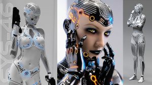 مدل سه بعدی زن سایبورگ System 46 for Genesis 3 Female
