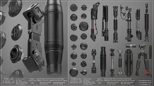 مجموعه مدل سه بعدی سرپوش و پیستون Ultraborg Pistons Caps