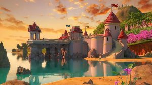 صحنه آماده سه بعدی قلعه کارتونی Cartoon Castle Scene