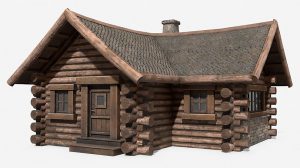 مدل سه بعدی خانه چوبی ساده Simple Wooden House