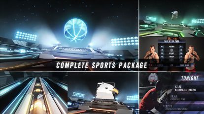 پروژه افترافکت اجزای برودکست ورزشی Sports Broadcast Package