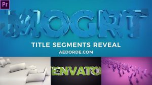 پروژه پریمیر نمایش لوگو Title Segments Reveal