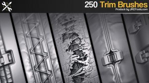 مجموعه براش بریدگی برای زیبراش Zbrush Trim Brushes