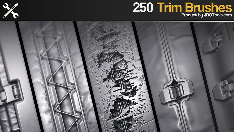 مجموعه براش بریدگی برای زیبراش Zbrush Trim Brushes