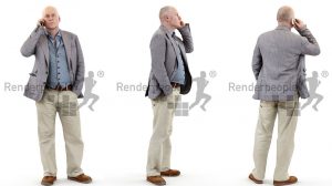 مدل سه بعدی مرد با گوشی Steve Posed 2