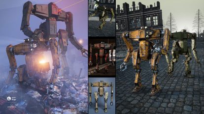 مدل سه بعدی لباس ربات Titan Mecha for Genesis 8