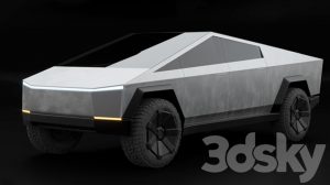 مدل سه بعدی خودرو سایبرتراک تسلا Tesla Cybertruck