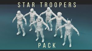 مجموعه مدل سه بعدی کاراکترهای تخیلی Star Trooper Pack