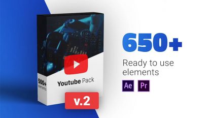 پروژه افترافکت اجزای ویدیوی شبکه اجتماعی Youtube Pack