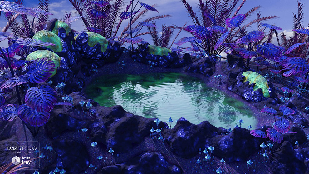 مدل سه بعدی محیط سیاره بیگانه Alien Place