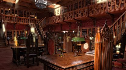 مدل سه بعدی کتابخانه گوتیک Gothic Library
