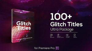پروژه پریمیر مجموعه عناوین متحرک گلیچ Glitch Titles Pack for Premiere