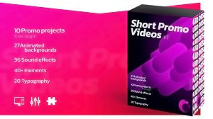 پروژه افترافکت مجموعه تیزر تبلیغاتی با تایپوگرافی Short Promo Videos Set 1