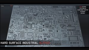 مجموعه تصاویر آلفا برای مدلسازی Hard Surface Industrial Alphas