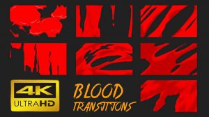 مجموعه فوتیج ترانزیشن کارتونی خون Blood Transitions