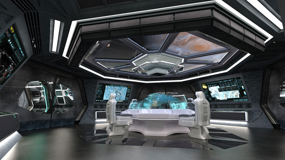 مدل سه بعدی مرکز فرماندهی فضاپیما Spaceship Command Center