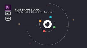 پروژه پریمیر نمایش لوگو با اشکال فلت Flat Shapes Logo